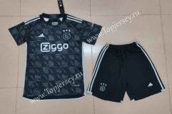 2023-2024 Ajax 2nd Away Black Soccer Uniform-718