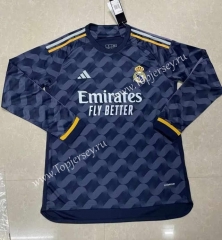 2023-2024 Real Madrid Away Royal Blue LS Thailand Soccer Jersey AAA-422