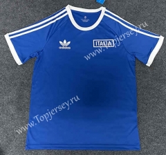 Retro Version Italy Blue Thailand Soccer Jersey AAA-3066