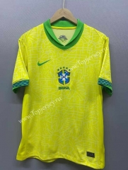 2024-2025 Brazil Home Yellow Thailand Soccer Jersey AAA-0287