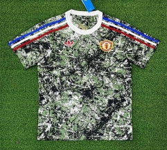 (S-4XL) 2024-2025 Stone Rose Manchester United Green Thailand Soccer Jersey AAA-403