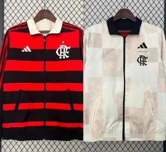 (S-3XL) 2024-2025 Flamengo Beige&Red&Black Double-Sided Wear Thailand Trench Coats-0255