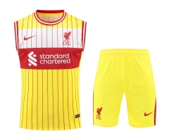 2024-2025 Liverpool Yellow Thailand Soccer Vest Uniform-418