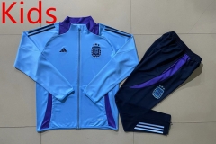 2024-2025 Argentina Light Blue Kids/Youth Soccer Jacket Uniform-815
