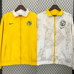 2024-2025 Club América Yellow&White Double-Sided Wear Thailand Trench Coats-0255