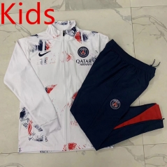 2024-2025 Paris SG Ink jet White Kids/Youth Soccer Jacket Uniform-815