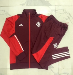 2024-2025 Brazil SC Internacional Maroon Thailand Soccer Jacket Uniform-815