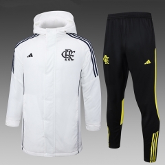 (Black Logo) 2024-2025 Flamengo White Cotton Coat Uniform With Hat-815