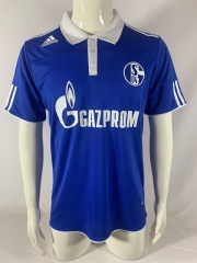 Retro Version 10-11 Schalke 04 Home Blue Thailand Soccer Jersey AAA-503