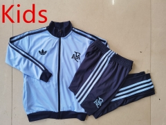 2024-2025 Retro Version Argentina Light Blue Kids/Youth Soccer Jacket Uniform-815