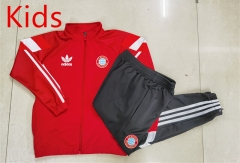 2024-2025 Retro Version Bayern München Red Kids/Youth Soccer Jacket Uniform-815