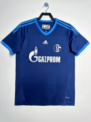 Retro Version 10-11 Schalke 04 Away Blue Thailand Soccer Jersey AAA-811