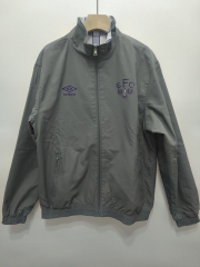 Retro Version 88-89 Everton Away Gray Double-Sided Wear Thailand Trench Coats-0255