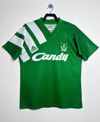 Retro Version 91-92 Liverpool Away Green Thailand Soccer Jersey AAA-811