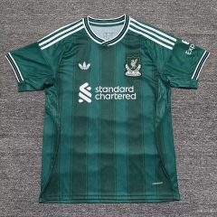(S-4XL )2025-2026 Liverpool 2nd Away Green Thailand Soccer Jersey AAA-4927