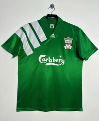 Retro Version 92-93 Liverpool Away Green Thailand Soccer Jersey AAA-811