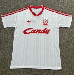 Retro Version 88-89 Liverpool 2nd Away White  Thailand Soccer Jersey AAA-0009