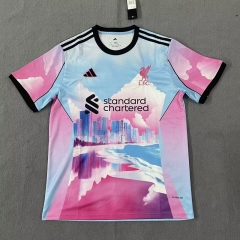 2025-2026  Special Version Liverpool Pink&Blue Thailand Soccer Jersey AAA-9070