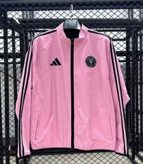 (S-3XL) 25-26 Miami Pink Thailand Soccer Trench Coat-GB