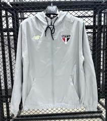 (S-3XL) 25-26 Sao Paulo Grey Thailand Soccer Trench Coat-GB