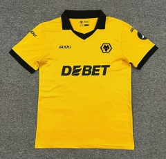 (S-4XL) 25-26  Wolverhampton Wanderers Home Yellow Thailand Soccer Jersey AAA-512