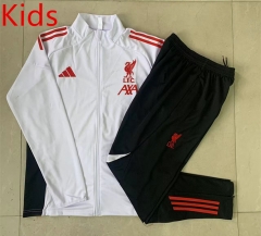 25-26  Liverpool White  Kids/Youth Soccer Jacket Uniform-815