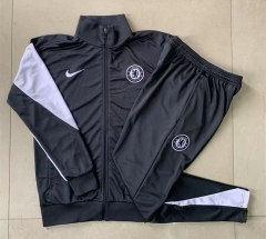25-26  Chelsea Dark Gray Thailand Soccer Jacket Unifrom-815