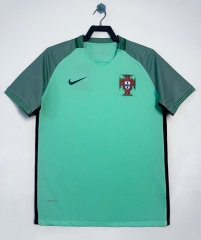 Retro Version 2016 Portugal Away Green Thailand Soccer Jersey AAA-811