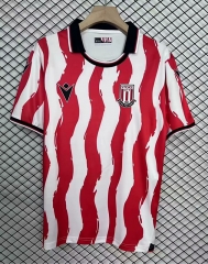 (S-4XL) 25-26 Correct Version Stoke City Home Red&White Thailand Soccer Jersey AAA-2044