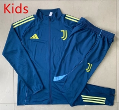 25-26 Juventus Royal Blue Kids/Youth Soccer Jacket Uniform-815