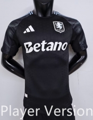 Player Version 2025-2026 Aston Villa Away Black Thailand Soccer Jersey AAA-9926