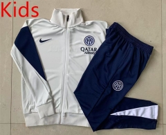2025-2026 Inter Milan White Kids/Youth Soccer Jacket Uniform-815