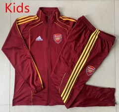 2025-2026 Retro Version Arsenal Dark Red Kids/Youth Soccer Jacket Uniform-815