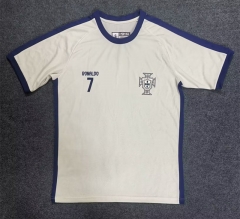 25-26  Portugal White Thailand Soccer T Shirt -7209