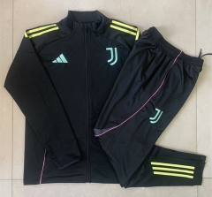 25-26 Juventus FC Black Thailand Soccer Jacket Uniform-815