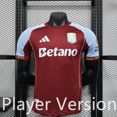 Player Version 2025-26 Aston Villa Home Red Thailand Soccer Jersey AAA-888