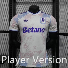 Player Version 2025-26 Aston Villa 2nd Away White Thailand Soccer Jersey AAA-888