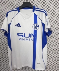 (S-4XL) 25-26 FC Schalke 04 Away White Thailand Soccer Jersey AAA-2044