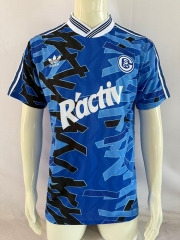 Retro Version 92-93 FC Schalke 04 Home Blue Thailand Soccer Jersey AAA-503