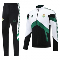 Retro Version 25-26 Real Betis Black&White&Green Thailand Soccer Jacket Uniform-LH
