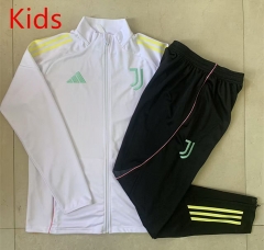 25-26 Juventus White Kids/Youth Soccer Jacket Uniform-815