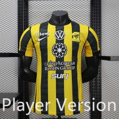 Player Version 25-26 Al Ittihad Saudi Home Yellow&Black Thailand Soccer Jersey AAA-888