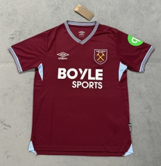 (S-4XL) 25-26 West Ham United Home Dark Red Thailand Soccer Jersey AAA-4506
