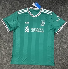 (S-4XL) 25-26 Correct Edition Liverpool 2nd Away Green Thailand Soccer Jersey AAA-2818