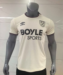 25-26 West Ham United Away Beige Thailand Soccer Jersey AAA-416