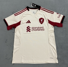 (S-4XL) 25-26 Liverpool Away Beige Thailand Soccer Jersey AAA-4506