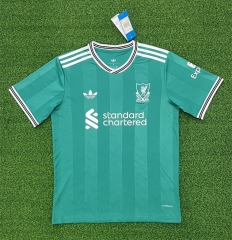 (S-4XL) 25-26 Liverpool 2nd Away Green Thailand Soccer Jersey AAA-403