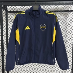 (S-3XL) 2025-2026 Boca Juniors Home Royal Blue Soccer Trench Coats-GB
