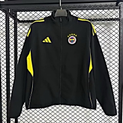 (S-3XL) 25-26 Fenerbahçe Black Soccer Trench Coat-GB