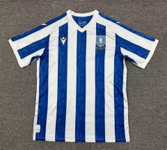 (S-4XL) Without Sponsor Version 2025-2026 Sheffield Wednesday Home Blue&White Thailand Soccer Jersey AAA-512